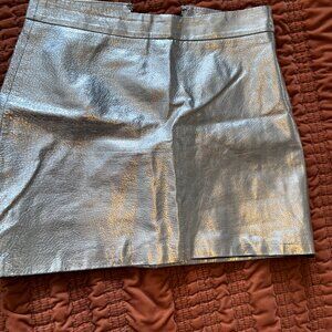 Zara metallic silver skirt size small